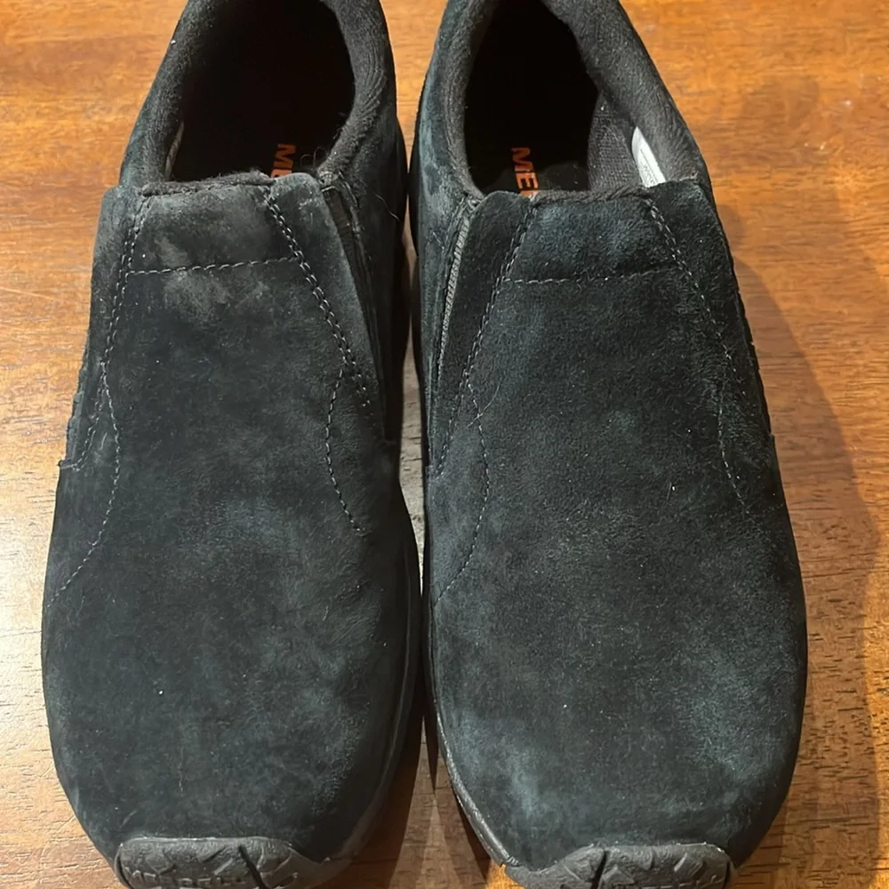 Merrell slip on shoes in black suede size 7.5 - Picture 2 of 9
